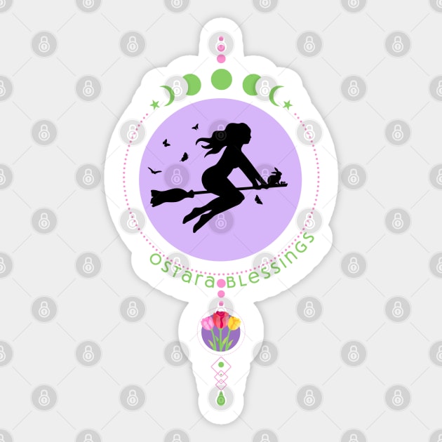 Ostara Blessings Witch Sticker by HolidayBug